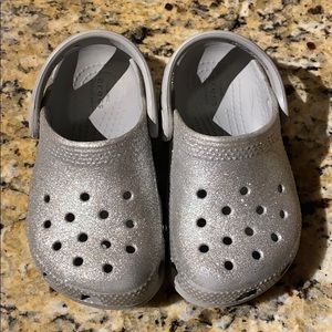 Toddler glitter Crocs